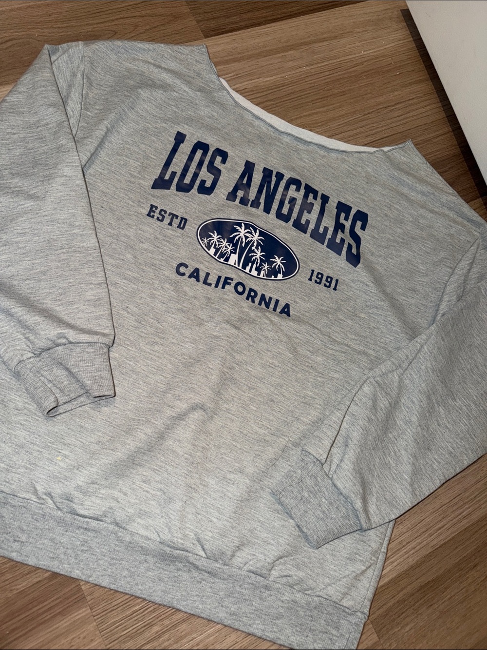 Los Angeles Graphic Crewneck Sweater - Light Gray